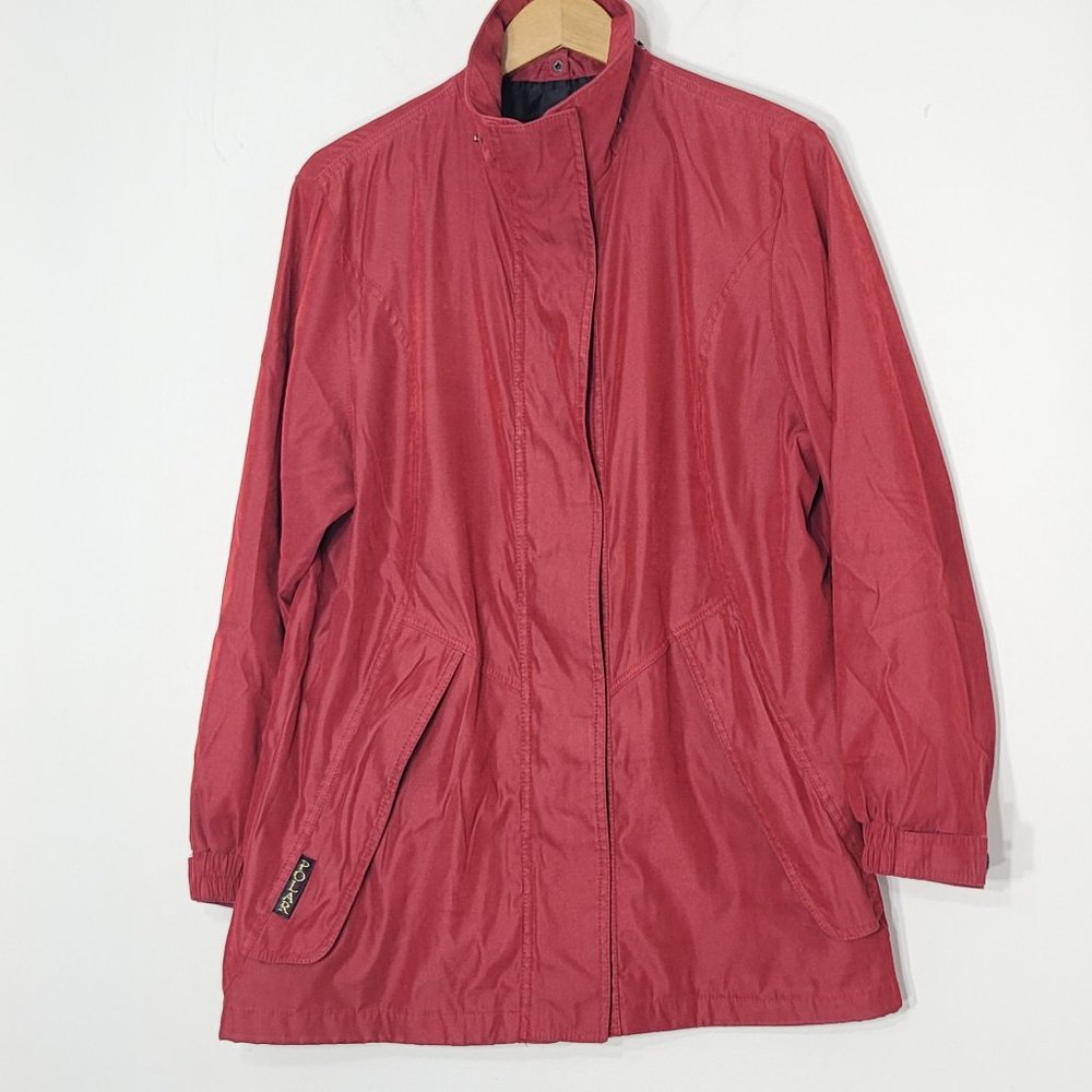 Fen-Nelli Sport Women's Red Long Sleeve Polar Full Zipper Light Jacket Size 7/8